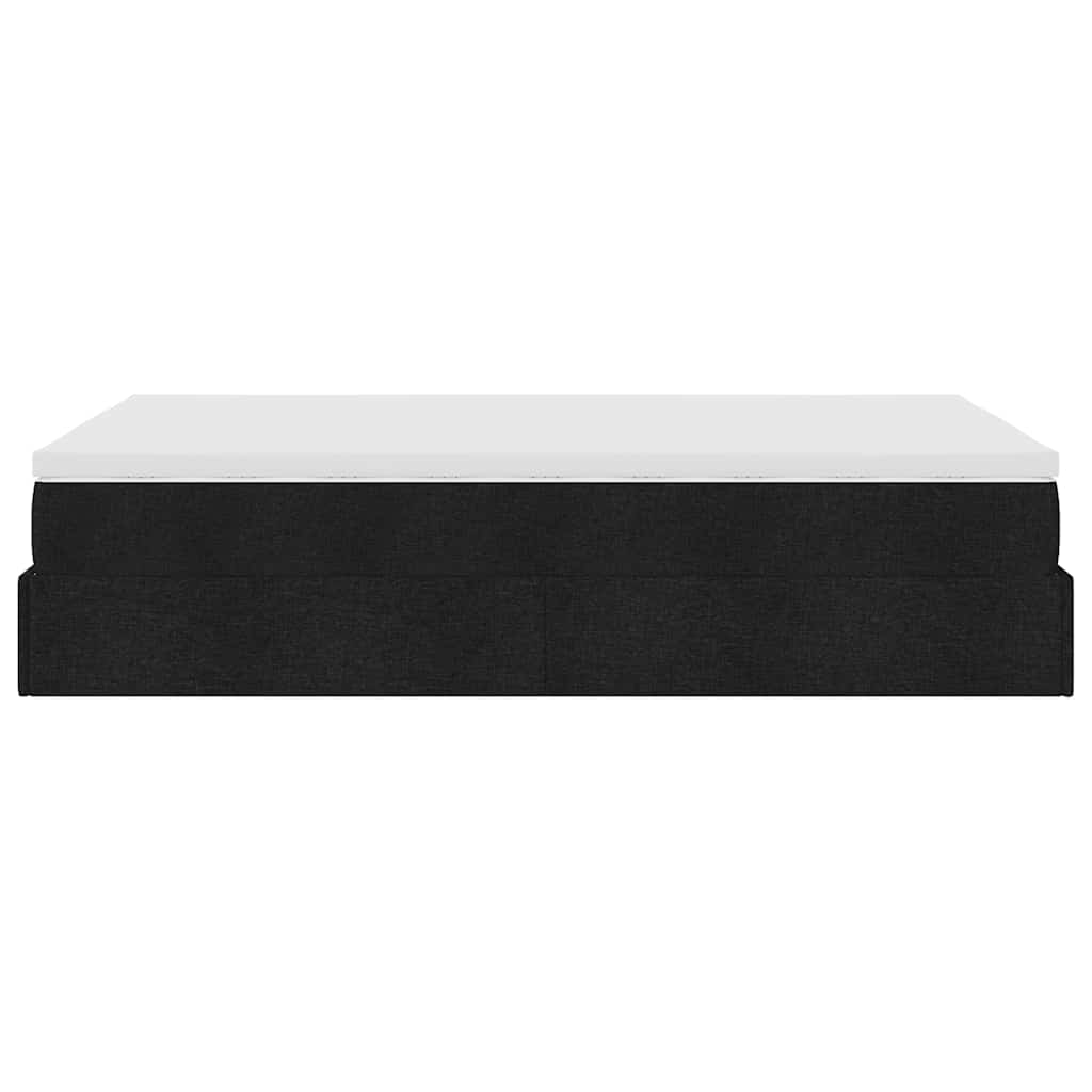 Ottoman bed met matras 120x200cm stof zwart