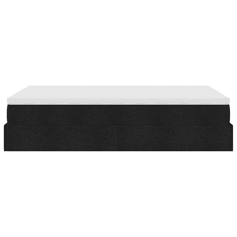 Ottoman bed met matras 120x200cm stof zwart