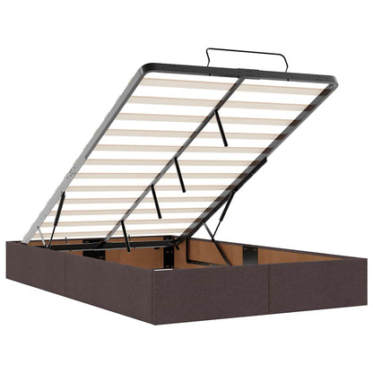 Ottoman bed met matras 120x200cm stof donkerbruin