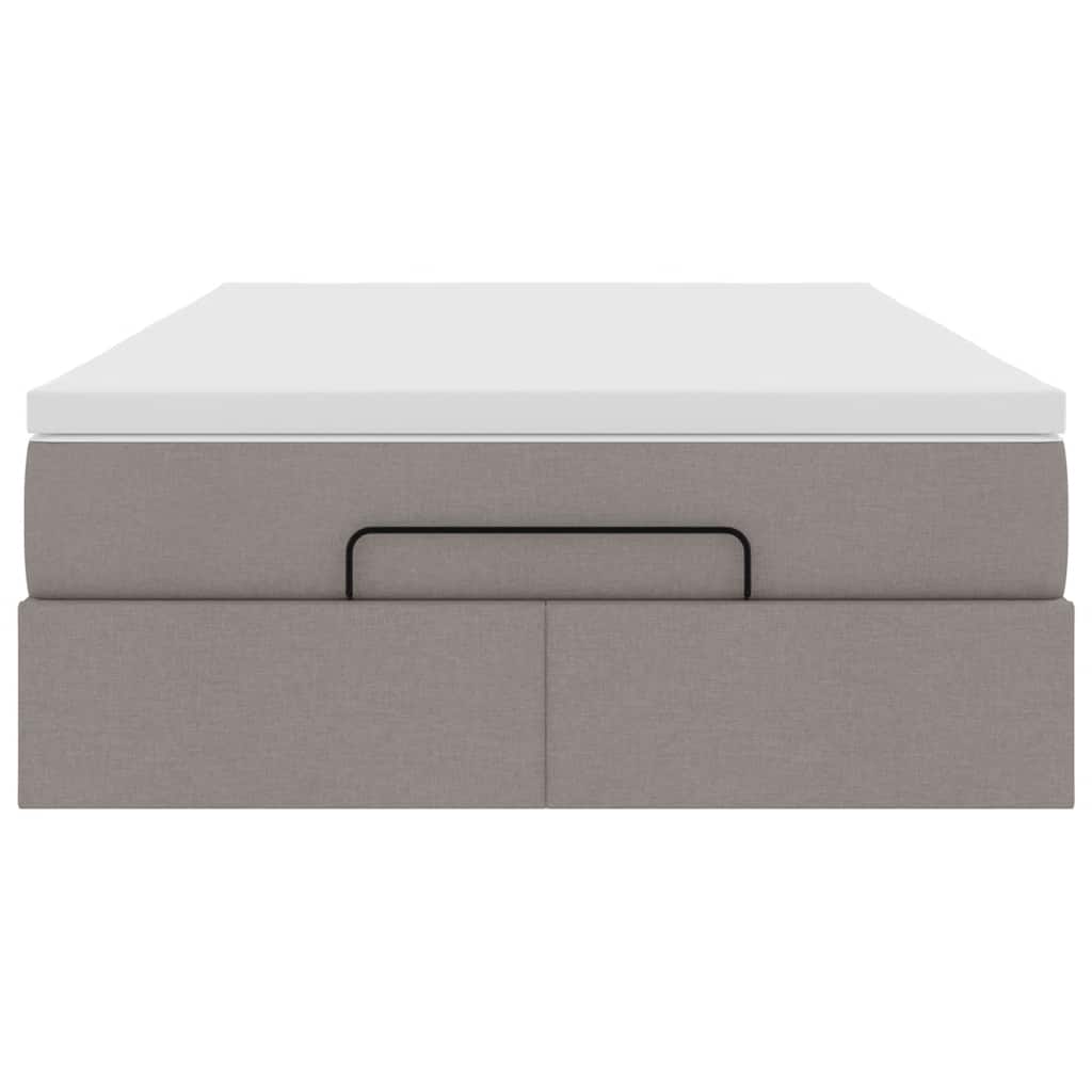 Ottoman bed met matras 120x200cm stof taupe