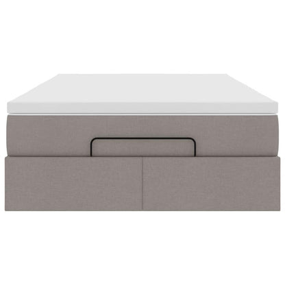 Ottoman bed met matras 120x200cm stof taupe