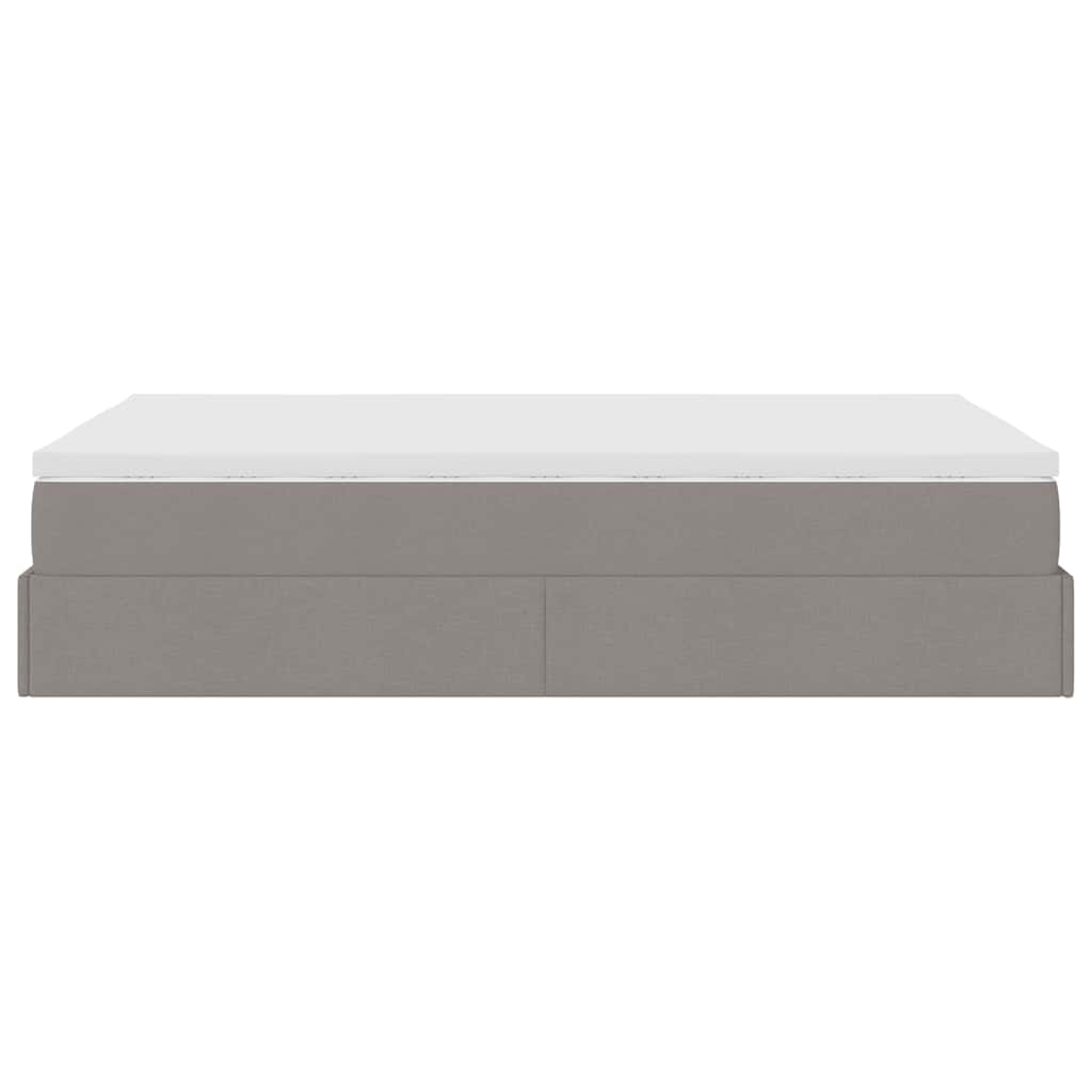 Ottoman bed met matras 120x200cm stof taupe