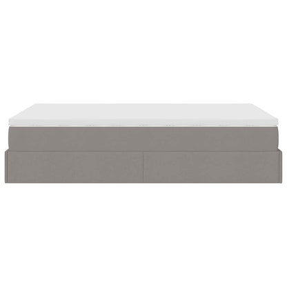 Ottoman bed met matras 120x200cm stof taupe