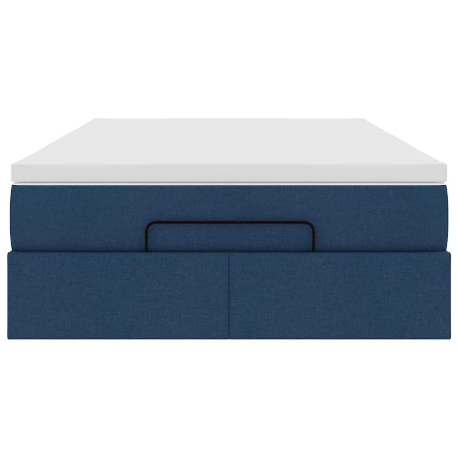 Ottoman bed met matras 120x200cm stof blauw