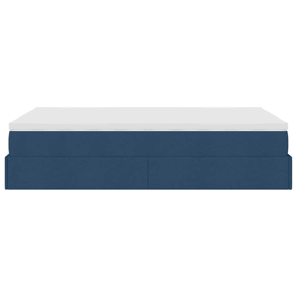Ottoman bed met matras 120x200cm stof blauw