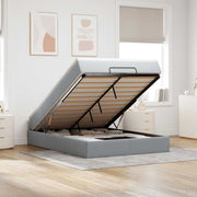 Ottomaans bed met opbergruimte 140x190 cm lichtgrijs