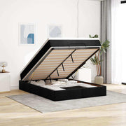 Ottomaans bed met matras 140x190 cm zwart