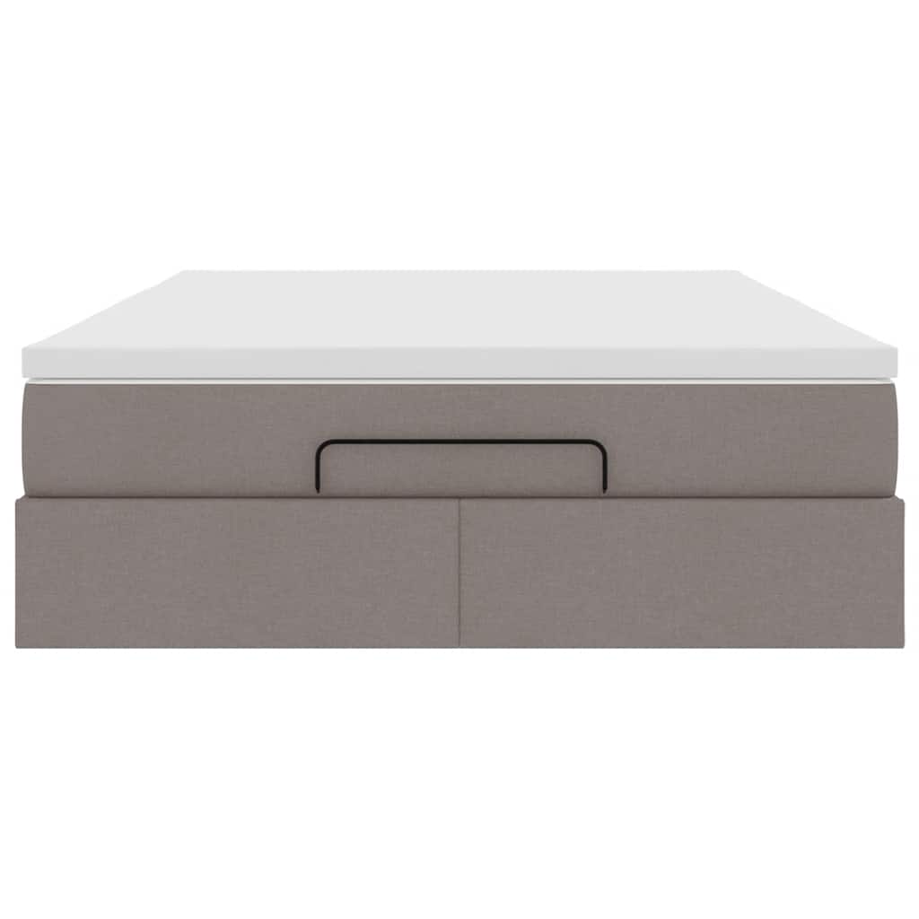 Ottoman Bed Met Matras 140X190Cm Stof 140 x 190 cm Taupe