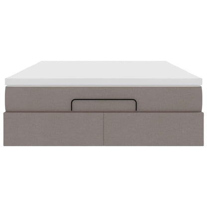 Ottoman Bed Met Matras 140X190Cm Stof 140 x 190 cm Taupe