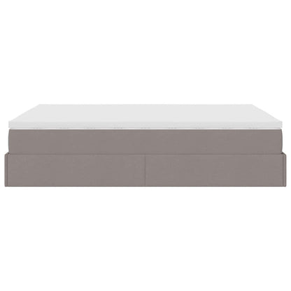 Ottoman Bed Met Matras 140X190Cm Stof 140 x 190 cm Taupe