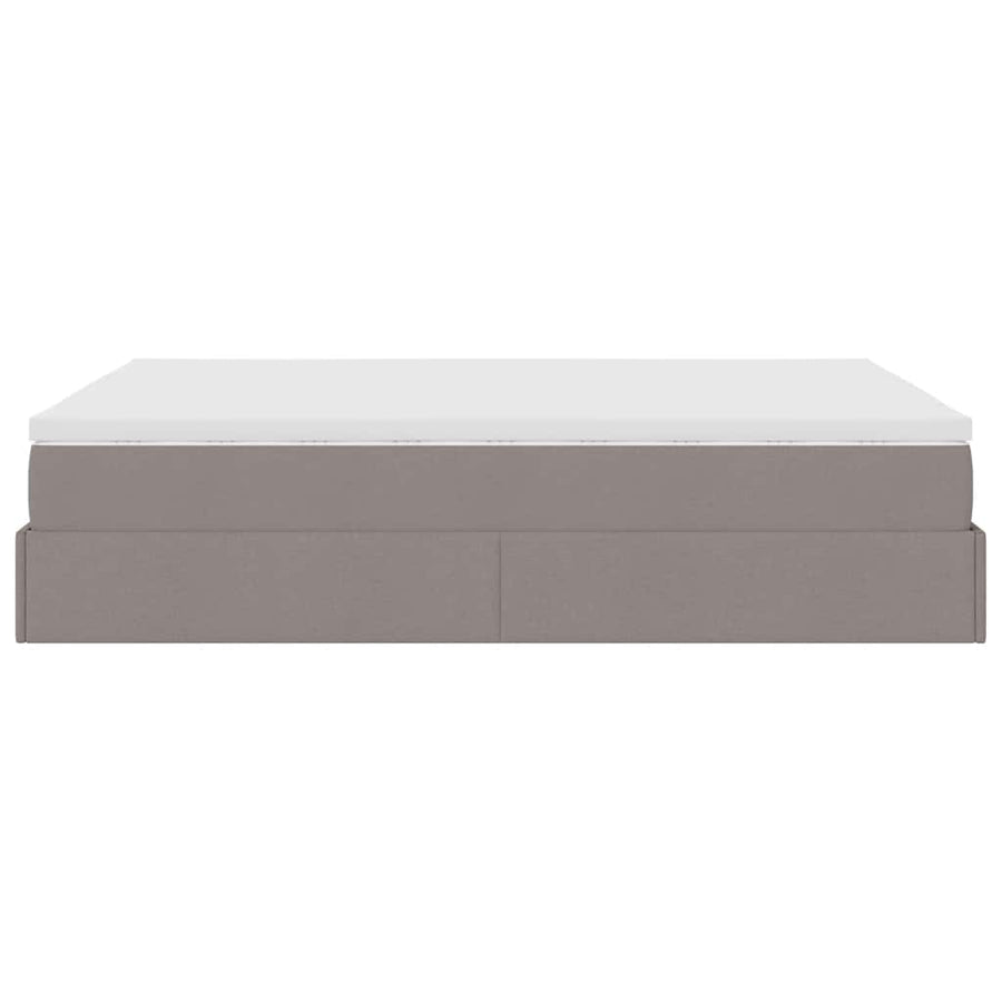 Ottoman Bed Met Matras 140X190Cm Stof 140 x 190 cm Taupe