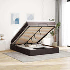 Ottomaans bed 140x200 cm stof donkerbruin
