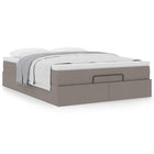 Ottoman bed met matras 140x200 cm taupe