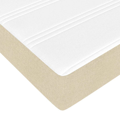 Ottoman bed met matras 140x200cm stof crèmekleurig
