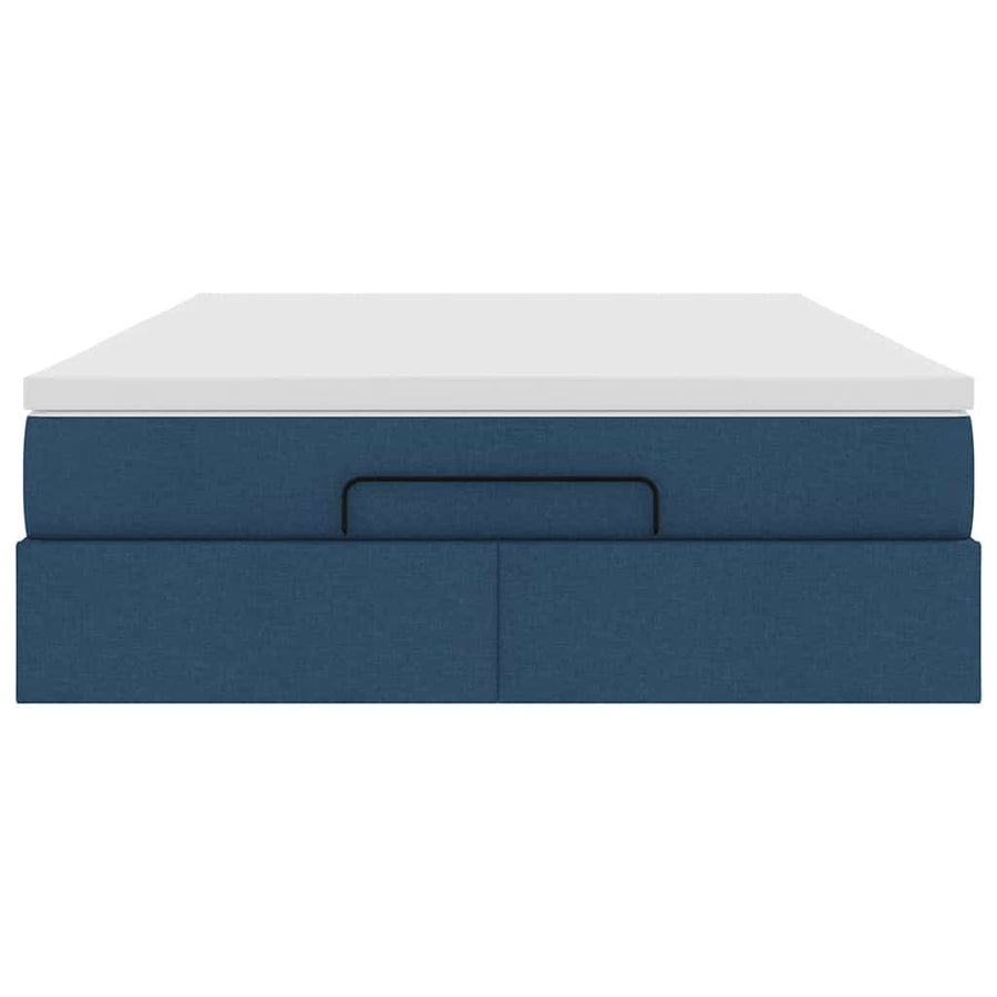 Ottoman bed met matras 140x200cm stof blauw