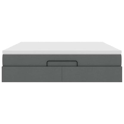 Ottoman bed met matras 160x200cm stof donkergrijs
