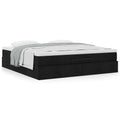 Ottoman bed met matras 160x200cm stof zwart