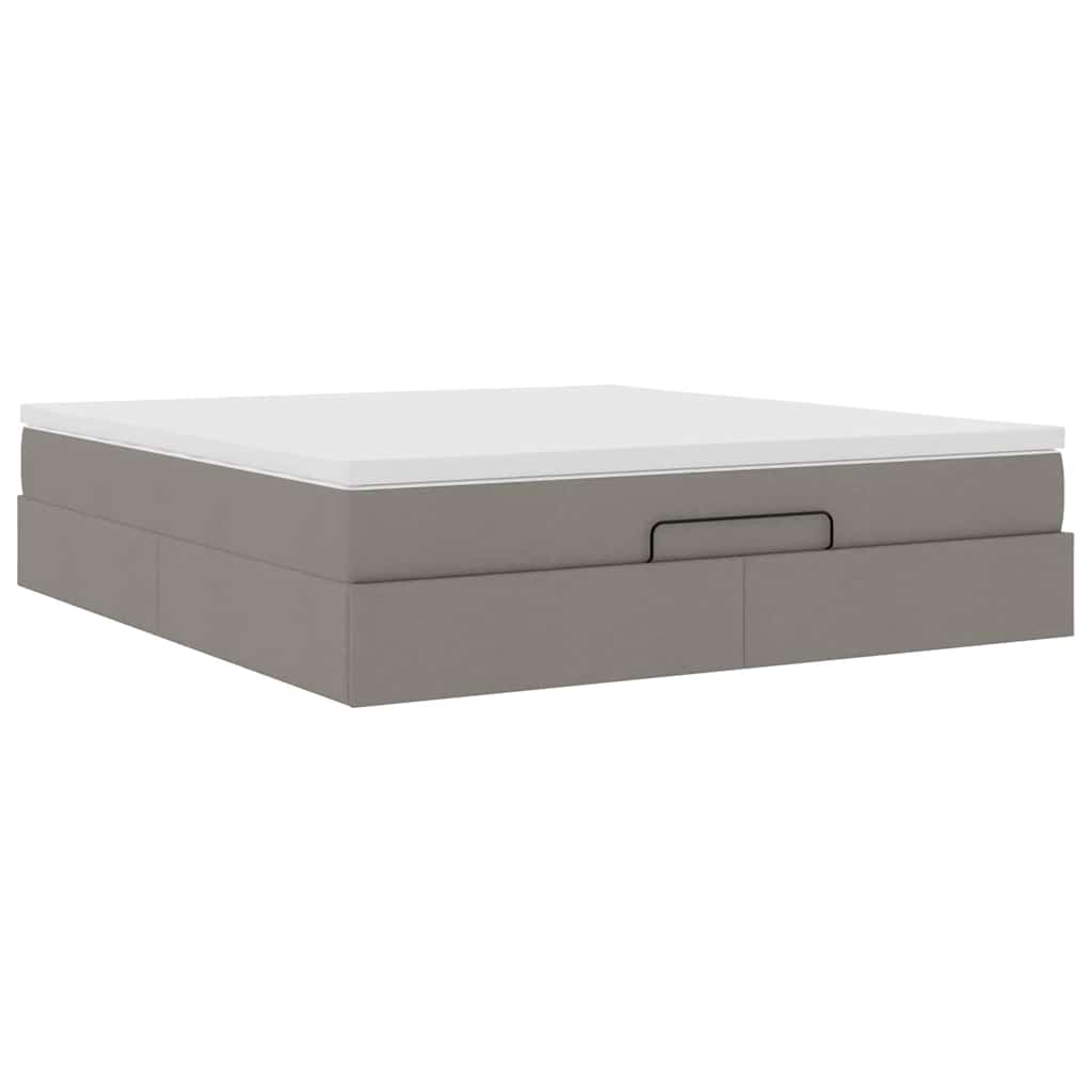 Ottoman bed met matras 160x200cm stof taupe