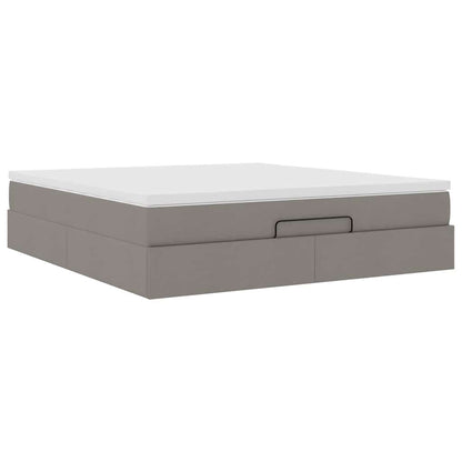 Ottoman bed met matras 160x200cm stof taupe