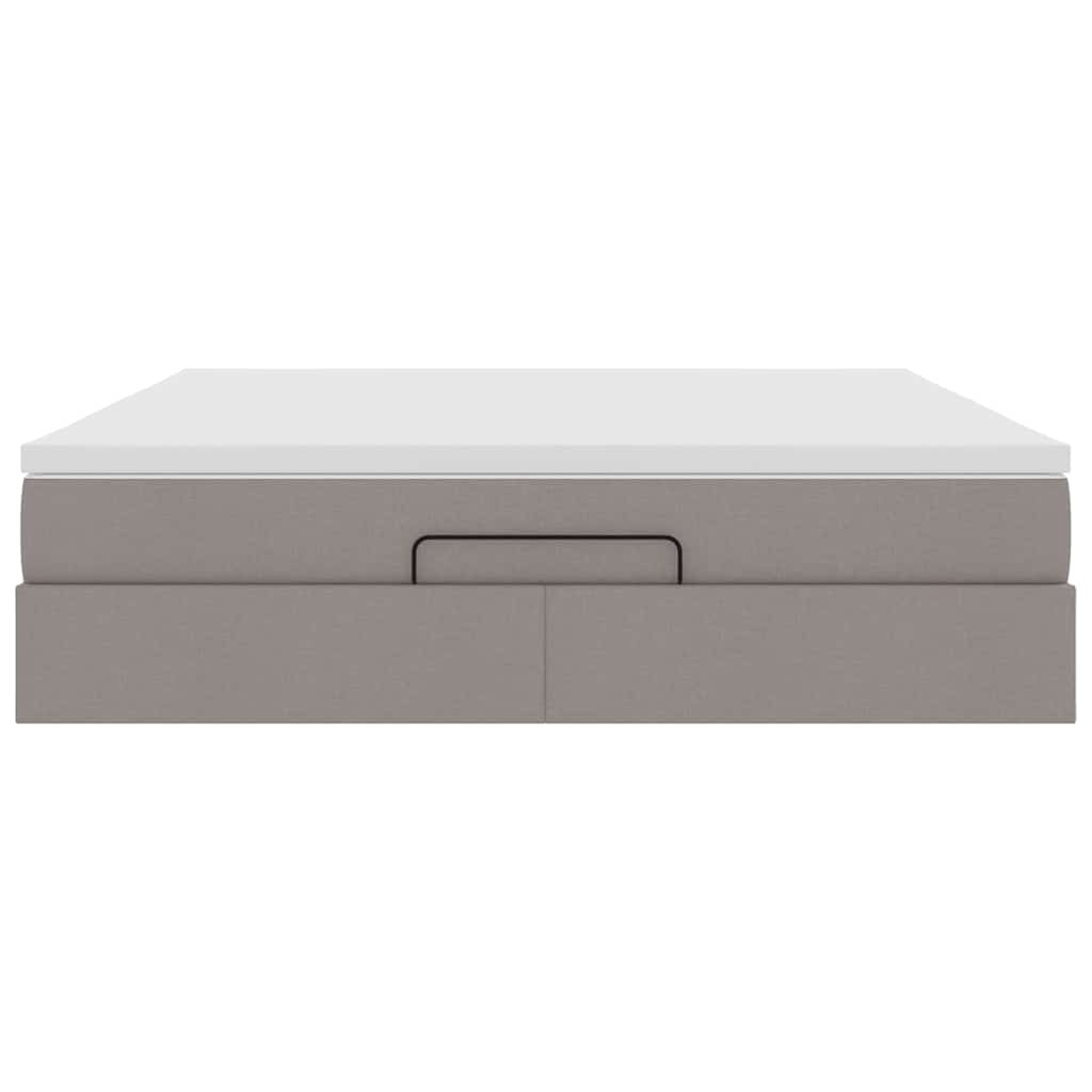 Ottoman bed met matras 160x200cm stof taupe