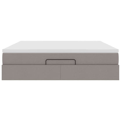 Ottoman bed met matras 160x200cm stof taupe
