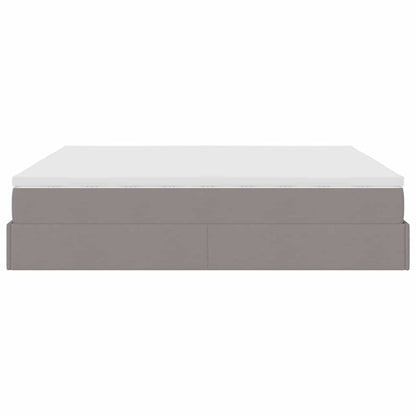 Ottoman bed met matras 160x200cm stof taupe