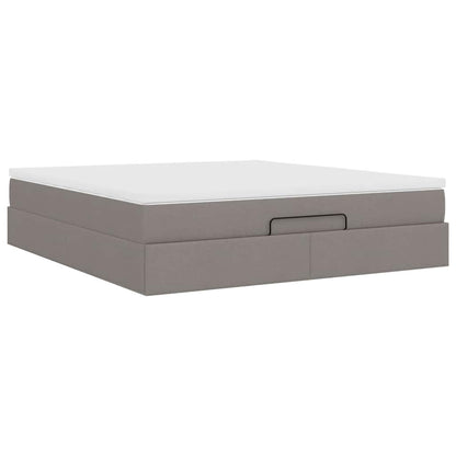 Ottoman bed met matras 160x200cm stof taupe