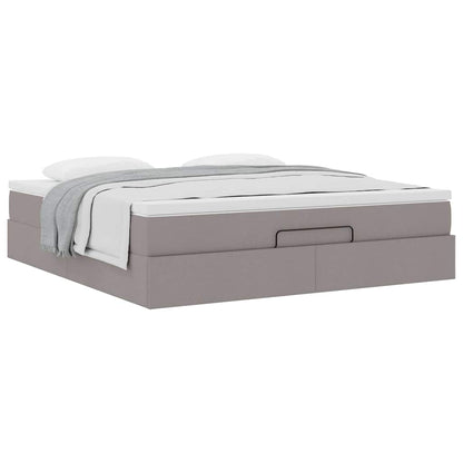 Ottoman bed met matras 160x200cm stof taupe