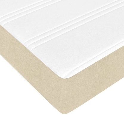Ottoman bed met matras 160x200cm stof crèmekleurig