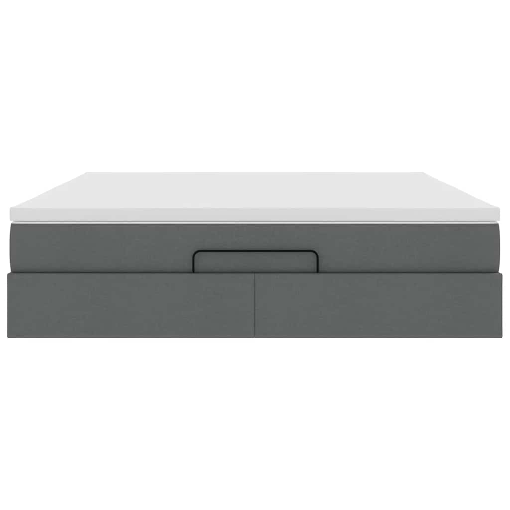 Ottoman bed met matras 180x200cm stof donkergrijs