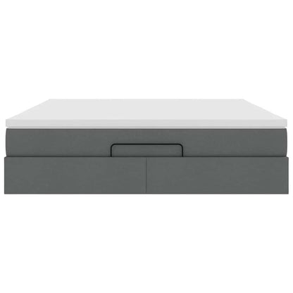 Ottoman bed met matras 180x200cm stof donkergrijs