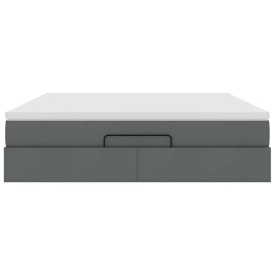 Ottoman bed met matras 180x200cm stof donkergrijs