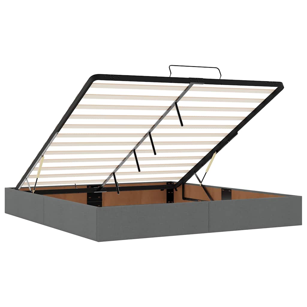Ottoman bed met matras 180x200cm stof donkergrijs