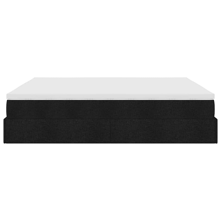 Ottoman bed met matras 180x200cm stof zwart