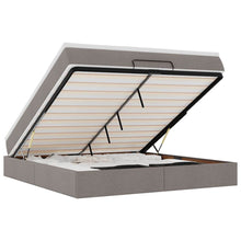 Ottoman bed met matras 180x200cm stof taupe