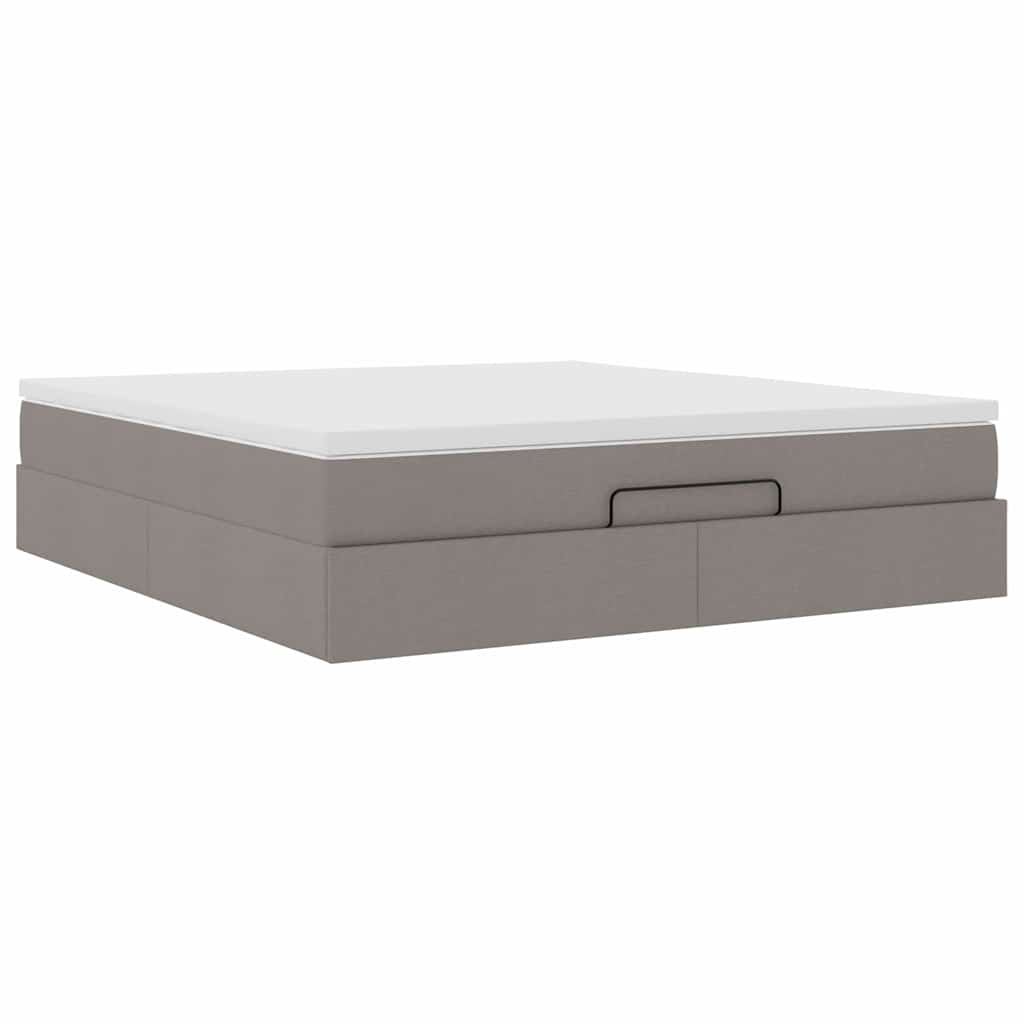 Ottoman bed met matras 180x200cm stof taupe