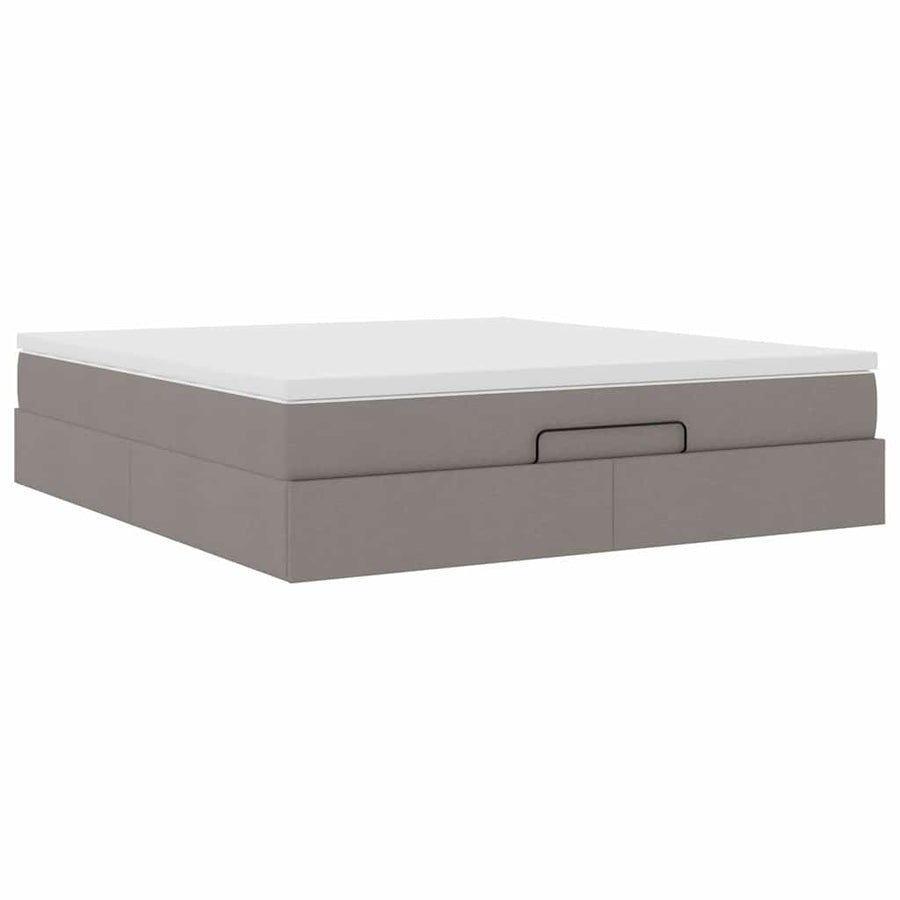 Ottoman bed met matras 180x200cm stof taupe