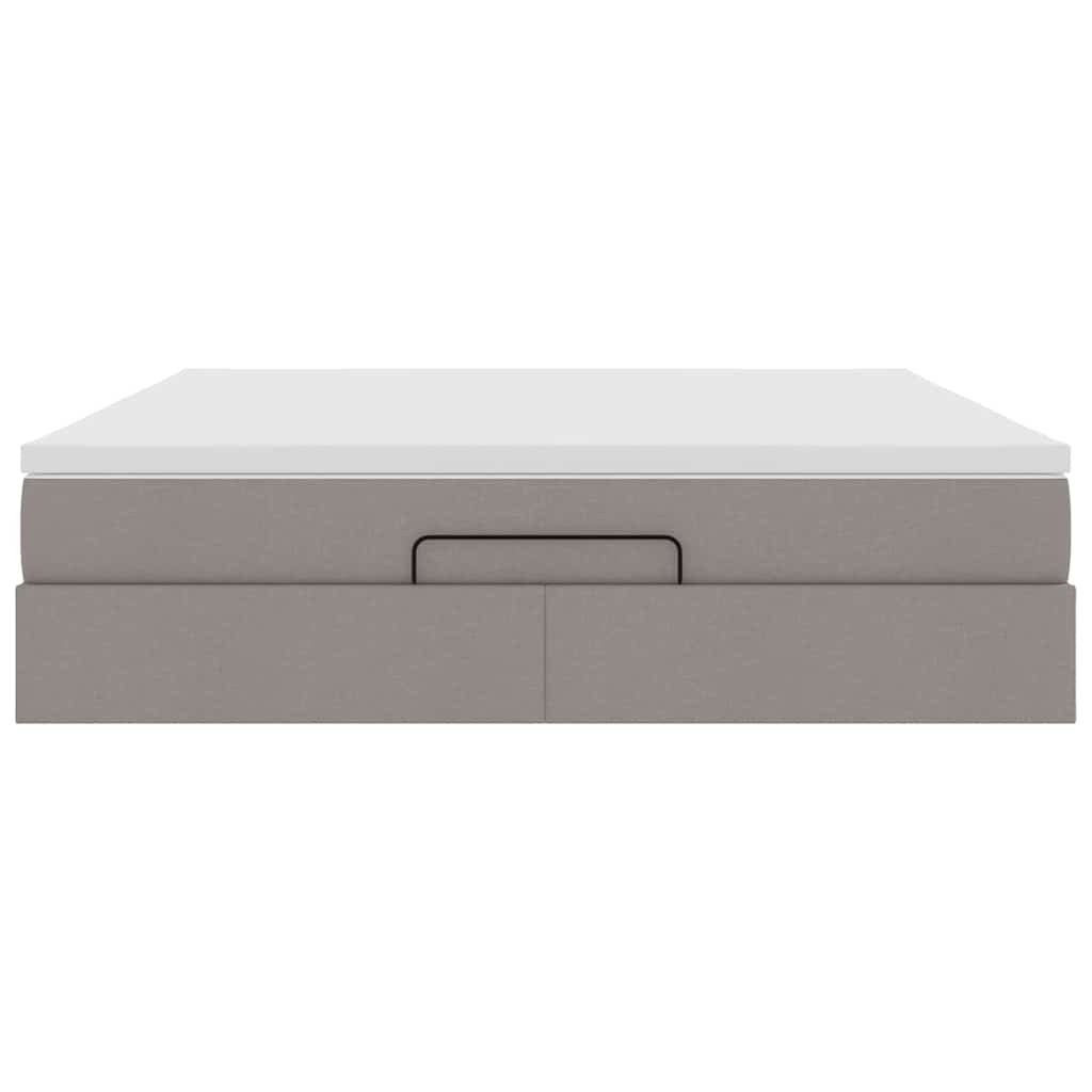 Ottoman bed met matras 180x200cm stof taupe