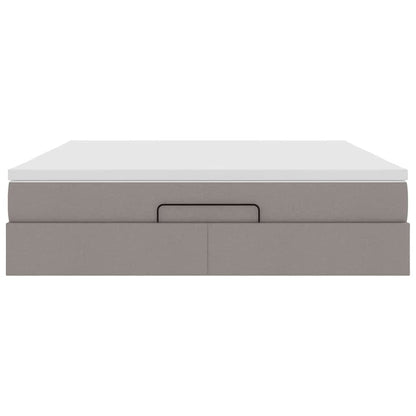 Ottoman bed met matras 180x200cm stof taupe