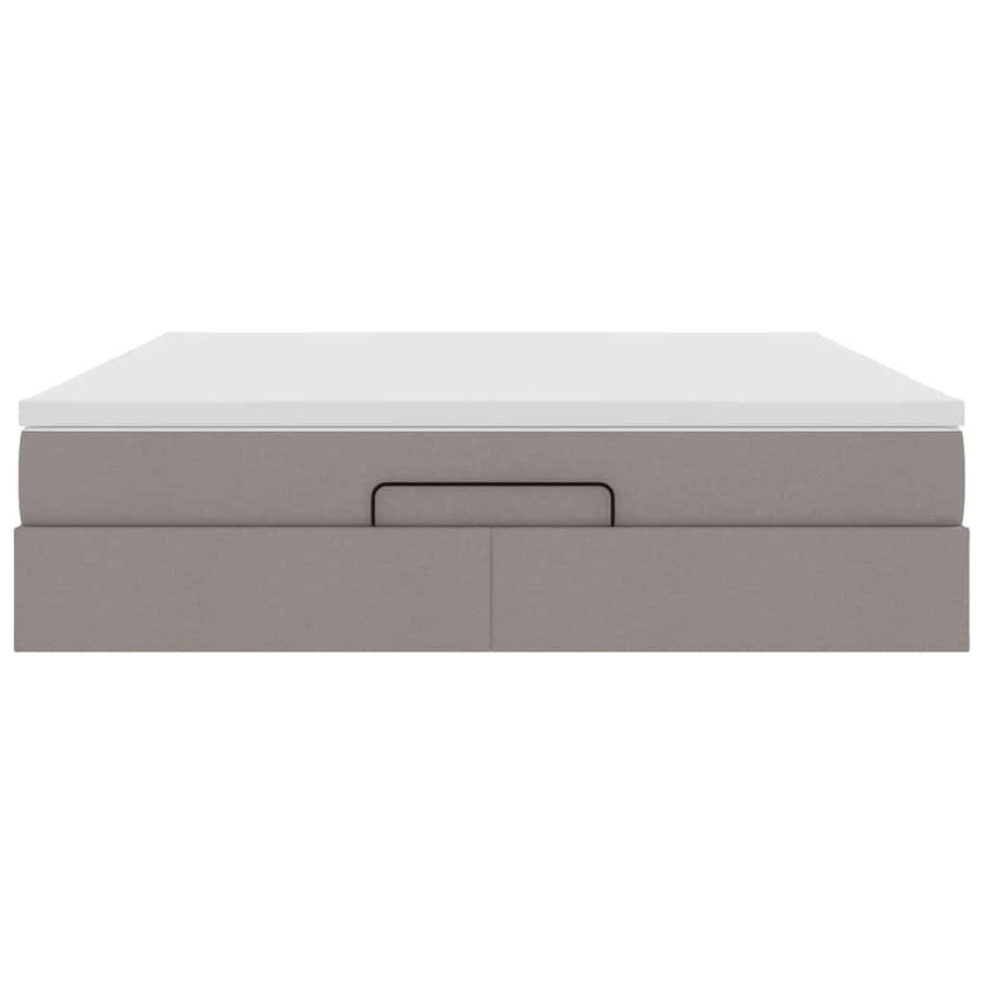 Ottoman bed met matras 180x200cm stof taupe