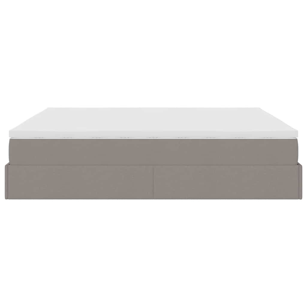 Ottoman bed met matras 180x200cm stof taupe