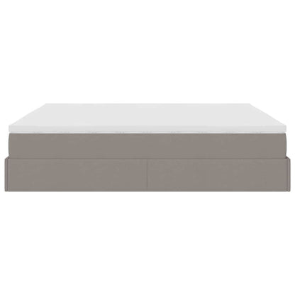 Ottoman bed met matras 180x200cm stof taupe