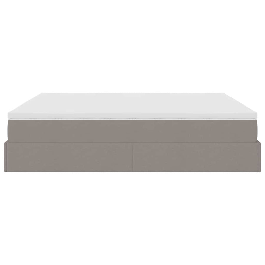 Ottoman bed met matras 180x200cm stof taupe