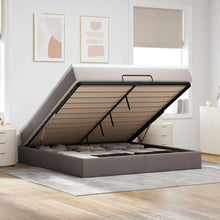 Ottoman bed met matras 180x200cm stof taupe