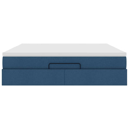 Ottoman bed met matras 180x200cm stof blauw
