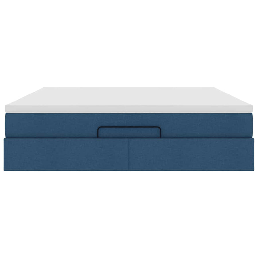 Ottoman bed met matras 180x200cm stof blauw