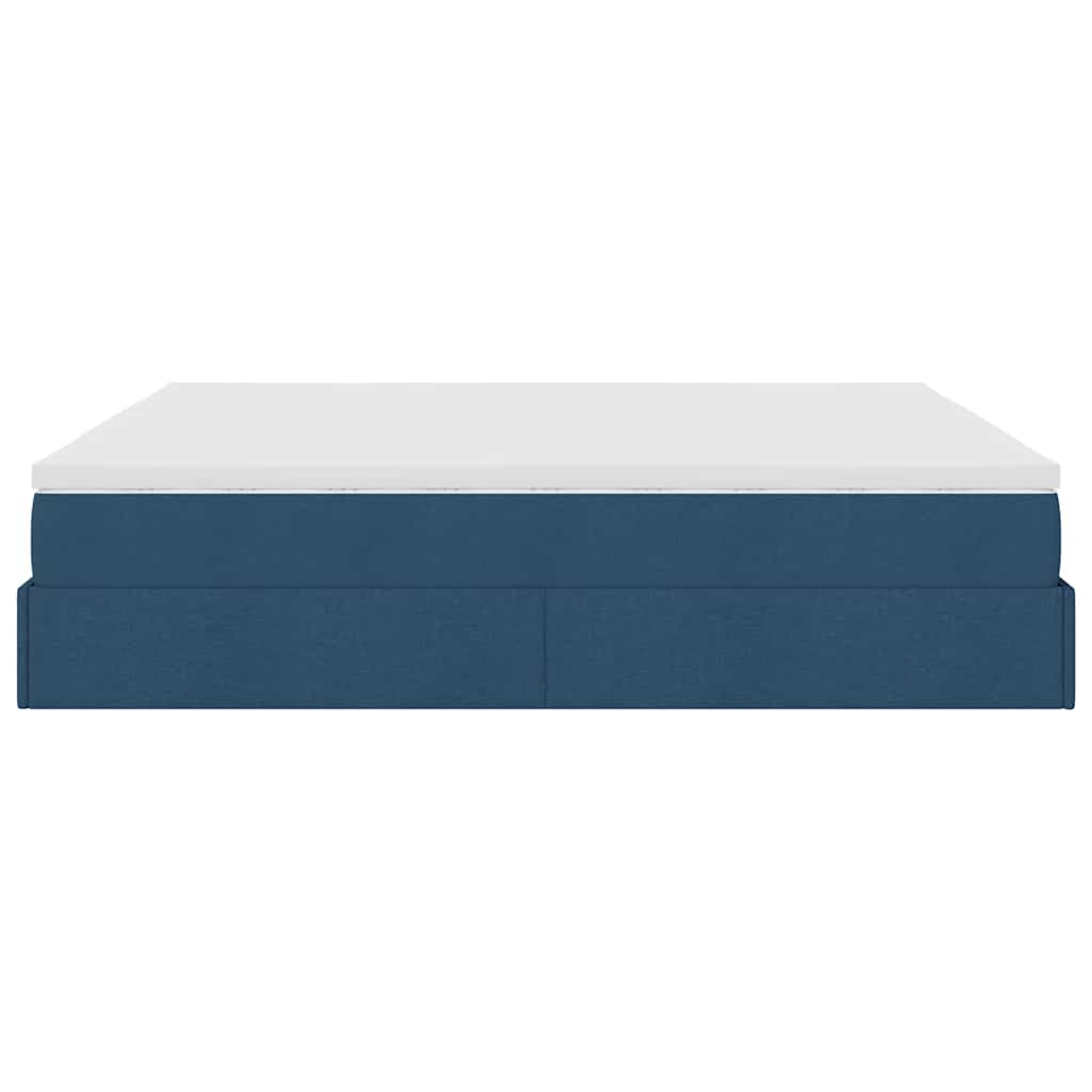 Ottoman bed met matras 180x200cm stof blauw