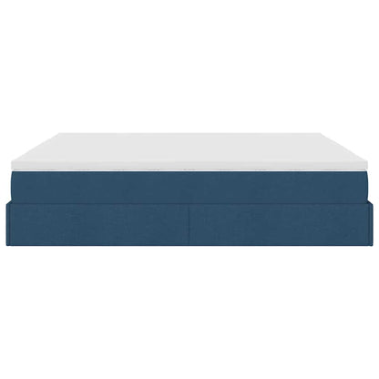 Ottoman bed met matras 180x200cm stof blauw