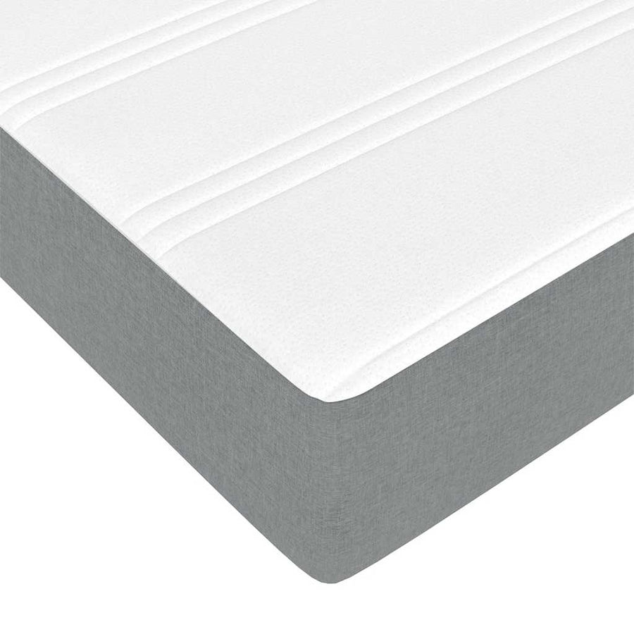 Ottoman bed met matrassen 200x200cm stof lichtgrijs