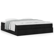 Ottomaans bed met opbergruimte 200x200 cm zwart